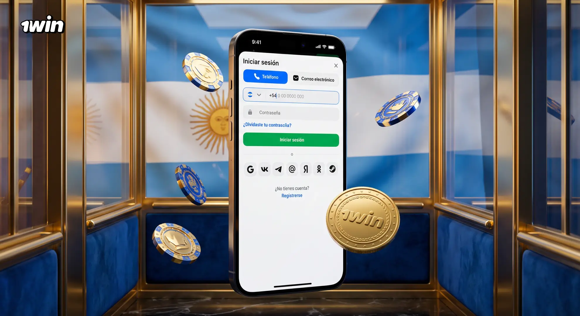 Primera recarga en 1win después de entrar al perfil
